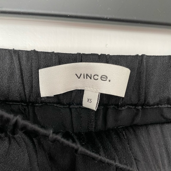 Vince Black Silk Wide Leg Pants XS - Picture 3 of 5
